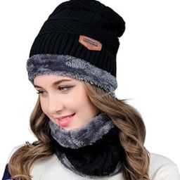 New Variety Store™ Women's Winter Cold-Proof Knitted Ladies Autumn and Winter Warm Wool hat Black Color-image-43