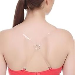 Presents Women's Bra Straps Transparent Detachable Adjustable Strap for Bras 2 Pair, White FreeSize-image-64