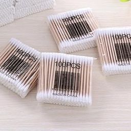 Ear Cleaning Buds Wooden Cotton Swabs Eco Friendly Ear Swabs for Removing Ear Wax, Baby Care, Art & Craft etc. 100% Pure Cotton Buds-image-76