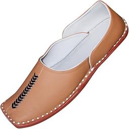 Handmade Smart Casual Leather Slip-On Woven Loafer Jutti for Men, Boy's| Comfortable & Stylish | Everyday Wear Shoes(DMJ-14)-image-21