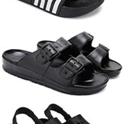 Lightweight,Classic Slider || Sandals with Clogs for Men-Combo-COMBO(3)-3024-3115-3144-10 -P2-14
