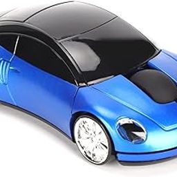 Laptop Mouse, Wireless Mouse Mini Car Shape Professional Optical Positioning with USB Receiver for Laptop for Computers for Office(Blue)-picture-15