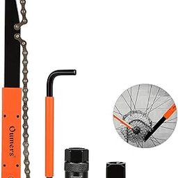 Oumers Bike Cassette Removal Tool with Chain Whip and Auxiliary Wrench Bicycle Sprocket Removal Tools, Bicycle Cassette Lock Ring Removal Freewheel Remover Wrench Sprocket Remover-10