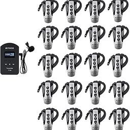 Retekess TT106 Wireless Tour Guide System, Interpretation Equipment, Crystal Clear Sound and Stable Signal, Translation Equipment for Church(1 Transmitter 20 Receivers)-image-64