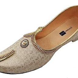Men's Ethnic Cream Designer Wedding,Party and Sherwani Jutti, Mojari, 6-image-38