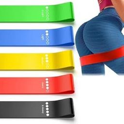Resistance Loop Exercise Bands for Squats, HIPS, Legs, Butt, Glutes and Heavy Workouts Physical Therapy, Rehab, Stretching, Home Fitness (Set of 5)-9