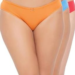 Women's Cotton Spandex Low Waist Inner Elastic Bikini Panty - Pack of 3-image-39