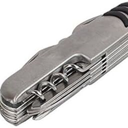 MAGNITE 11-in-1 Stainless Steel Swiss Pocket Knife Multitool, Compact Folding Swiss Style Tool Kit with Knife, Scissors, Opener, Nail File, Saw, Hook for Outdoor Use-image-25