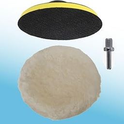 MLD 5"" Plastic Backer Pad Hook and Loop Back Holder for Sanding Polishing Pads Drill Adapter M10 with Soft Fur Wool pad BFCP-105 (5inch,M10 Plastic) Pack of -1-image-20