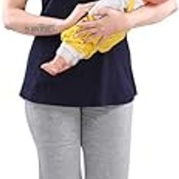 Women's Cotton Printed Feeding Night Suit Set of Top & Pyjama Nursing Night Dress-image-37