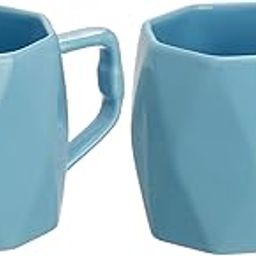 Amazon Brand - Solimo Ceramic Coffee Mugs | 100% Food Grade | Microwave Safe (380 ml, Set of 2, Sky Blue)-32
