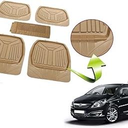 Kozdiko Heavy Duty Beige Color 3G Beige Rubber Mats Set of 5 Pcs for Opel Corsa-image-96