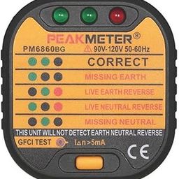 UJEAVETTE Pm6860Bg Outlet Line Tester Portable Detector Socket Tester US Type Black-picture-26