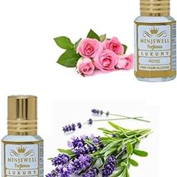 Menjewell Rose and Lavender Attar/Ittar Perfume for Men and Women|Non alcoholic|Long Lasting Fragrance|Roll-On Attar Perfume 3ml (Pack Of 2)-image-32