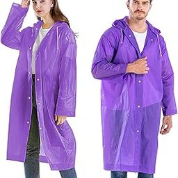 Rocma -Waterproof Rain Coat Hooded Outdoor Water Resistant Rainwear Suit for Men & Women with Adjustable Hood Drawstring Hem Set of Camping Rainy Season Travel - multicolor-picture-16