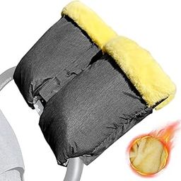 Stroller Hand Muff Pram Hand Warmer for Winter Windproof Cold Weather Hand Gloves Zip Universal Size Anti-Freeze Extra Thick Warm Baby Stroller Gloves-image-14