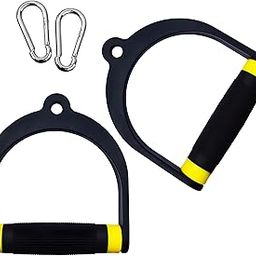 HT XPLORIX Pair of Plastic Heavy Duty Cable Cross D Handle for Cable Machine Attachment-image-28