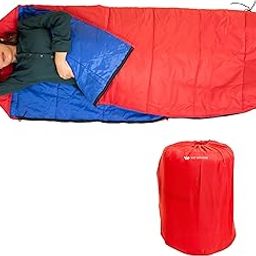 Wet Off Hood Unisex Polyester Travel/Camping/Hiking Sleep Sleeping Bag for Men and Women - Red, Having Height Upto 6 feet Single Person and Winter Temperature Rating 5 to 20 Degree Celsius-image-65