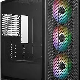 Cooler Master Alloy Steel Elite 301 Computer Case-Black |3 X Pre-Installed Argb Fans|Upto 280Mm Aio Support|M-ATX Motherboard Support Only|Type C Connector in Front-image-7