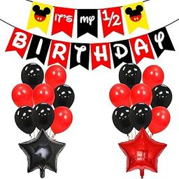 Party Propz Half Birthday Decorations for Baby Boy Combo - 28Pcs Items Set for 6 Months Birthday Decorations for Boy - 1/2 Birthday Decorations for Boys - Half Bday Banner, Balloons-image-40