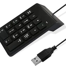 1Goal Wired Number Pad Numeric Keypad Silent 18 Keys USB Numpad, Portable Financial Accounting Keyboard 10 Key for Laptop/Computer/PC/Notebook/Surface Pro - Black-5