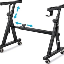 Foiltech heavyduty Universal Z-style Liquid Keyboard stand for 61 88 keys with wheels-image-31