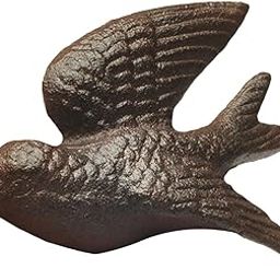 UJEAVETTE Flying Bird Wall Decor Decoration Black Statue for Courtyard Outdoor Porch M-image-4