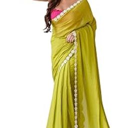 Women's 120 Count Pure Mulmul Cotton Embroidery Lace Border Saree Without Blouse Piece-image-6