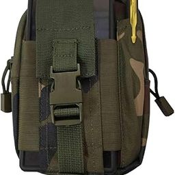 Men's Canvas Tactical Army Print Universal Military Design Gadget Travel Waste Pouch Zipper Bag (Multicolour)-0