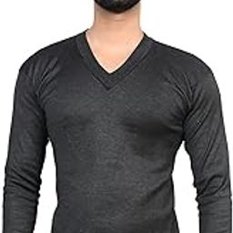 JS Oswal Men V-Neck Black Thermal Top (Size -90)-image-53