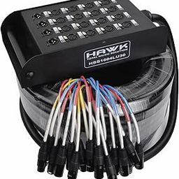 Hawk HSS1604U30, 20 Channel Snake Cable with stage box, 16 input and 4 returns for installation, live and rental, 30 Meters-28