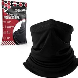 MIKANIX Neck Gaiter Bandana Face Cover Protection Multipurpose for Bikers, Cyclists and Outdoor Work | Activities to Prevents Dust and UV Rays | Men & Women Black-image-62