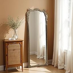 Gharaana Imbibe Full-Length Mirror for Living Room, Full-Length Mirror for Bedroom | Standing Mirror | Vintage Brass (60x24)-19