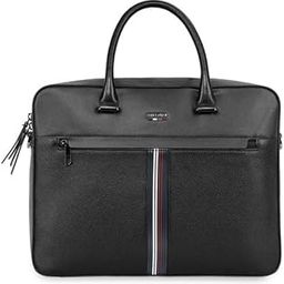 Pebbled Leather Business Case Liecester | 15-inch Padded Laptop & Tablet Compartment | Adjustable & Detachable Shoulder Strap | Ideal for Work, Office and Travel | 9L Capacity-image-70