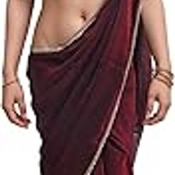 Saree Mahal Women's Fandy Work Saree With Readymade Blouse with Free Size-picture-0