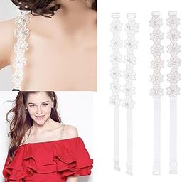 CALANDIS™ Women's Flower Lace Non-Slip Bra Straps Replacement Shoulder Straps White | Bras & Bra Sets | Intimates & Sleep | Womens Clothing-image-43