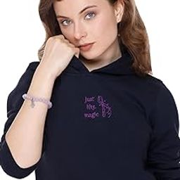 Womens Premium Hooded Neck Regular Fit Long Sleeve Hoodies with Embroidery Prints || Thick and Warm in Heavy GSM 100% Cotton Fleece Hoodies-image-42