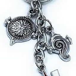 MIK Lord Tirupati Balaji Tika Sankh Shell Metal Keychain and Keyring-48