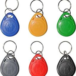 125KHz RFID Proximity ID Card Key Tags Writable rewritable T5577 fob tag(Pack of 6)-16