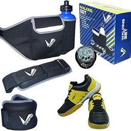 Badminton Shoe Power Black/Yellow Size-6 with Verified Walking Set-image-85