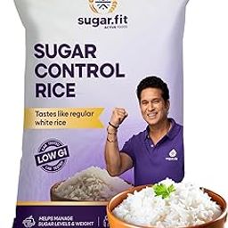 Sugar.Fit Active Sugar Control Rice -5kg, Sona Masoori Rice, Full Grain Raw, Lab Tested Low GI for Diabetic, 100% Natural, Supports Healthy Blood Sugar Levels, Pack of 1-image-34