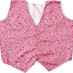 Women's Pink Floral Print Button-Up Vest top (Size : S), Daisy Pattern, Sleeveless Cotton v-neck Summer Waistcoat-image-94