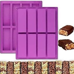 8 Cavity Cake Bakeware DIY Silicone Soap Mold Protein Energy Bar Rectangle Silicone Mold Supplies Craft Soap Mould Rectangular Cake Mould Decorating Handmade Candle Mold (1)-picture-18
