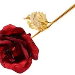 Bigwheels KHGV0002-03 Red Rose Flower with Golden Leaf with Gift Box Valentine Gift for Girlfriend, Boyfriend, Husband and Wife Pack-image-92