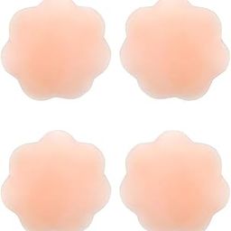 Women's Reusable Silicone Adhesive Breast Petals Flower Shape | Padded Nipple Covers | Waterproof and Comfortable Nude-image-15