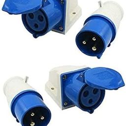 16A 3-Pin IP44 Industrial Plug, Wall Socket, Panel Socket,Splitter Plug 220-250V (16A 3PIN Socket)-3