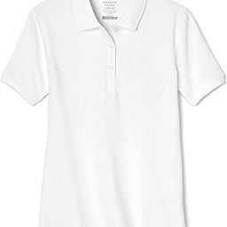 Women's Short Sleeve Stretch Pique Polo Shirt, White, X-Small-image-59