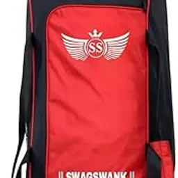 SWAGSWANK Cricket Kit Bag, 45L, Dedicated Bat Pocket, Water-Resistant Polyester, Adjustable Shoulder Straps (Red)-picture-25