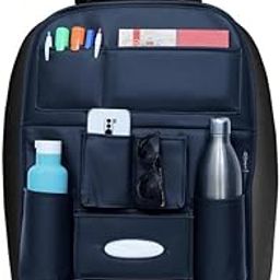 NEODRIFT 'Seat Master Lite' Premium 7D Car Seat Organizer, Universal Fit, Multi-Pocket Storage for Bottles, Documents, Mobile, Keys, Tissues (Color: Black) (Set of 1)-26