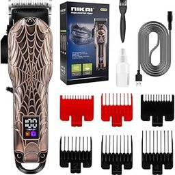 NIKAI NK-2706 Salon Series Professional Cordless Hair Clippers Electric Hair Cutter Machine Kit Wireless Hair Grooming Trimmers Set, Taper Lever Adjustment close cut trimming 180 min Runtime, Design C-image-3